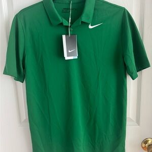 Nike Golf dri-fit Boys XL Green Polo Shirt Classic Design